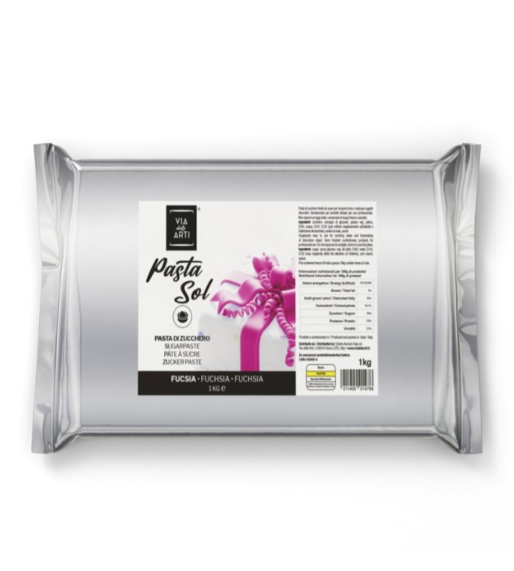 Pasta di zucchero fuxia kg.1 Volcke - immagine 3