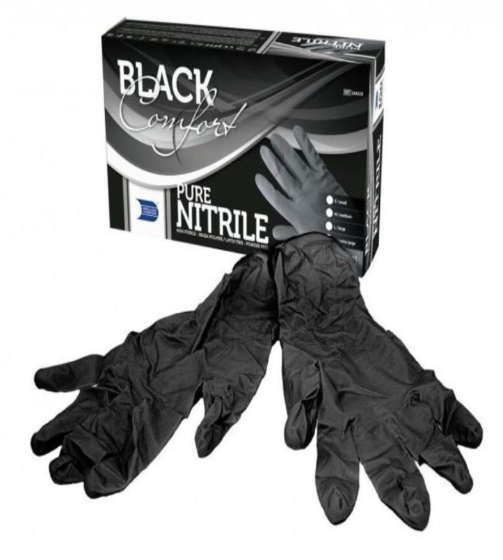 Guanti nitrile neri (misura L) pz.100 Imballaggi - immagine 3