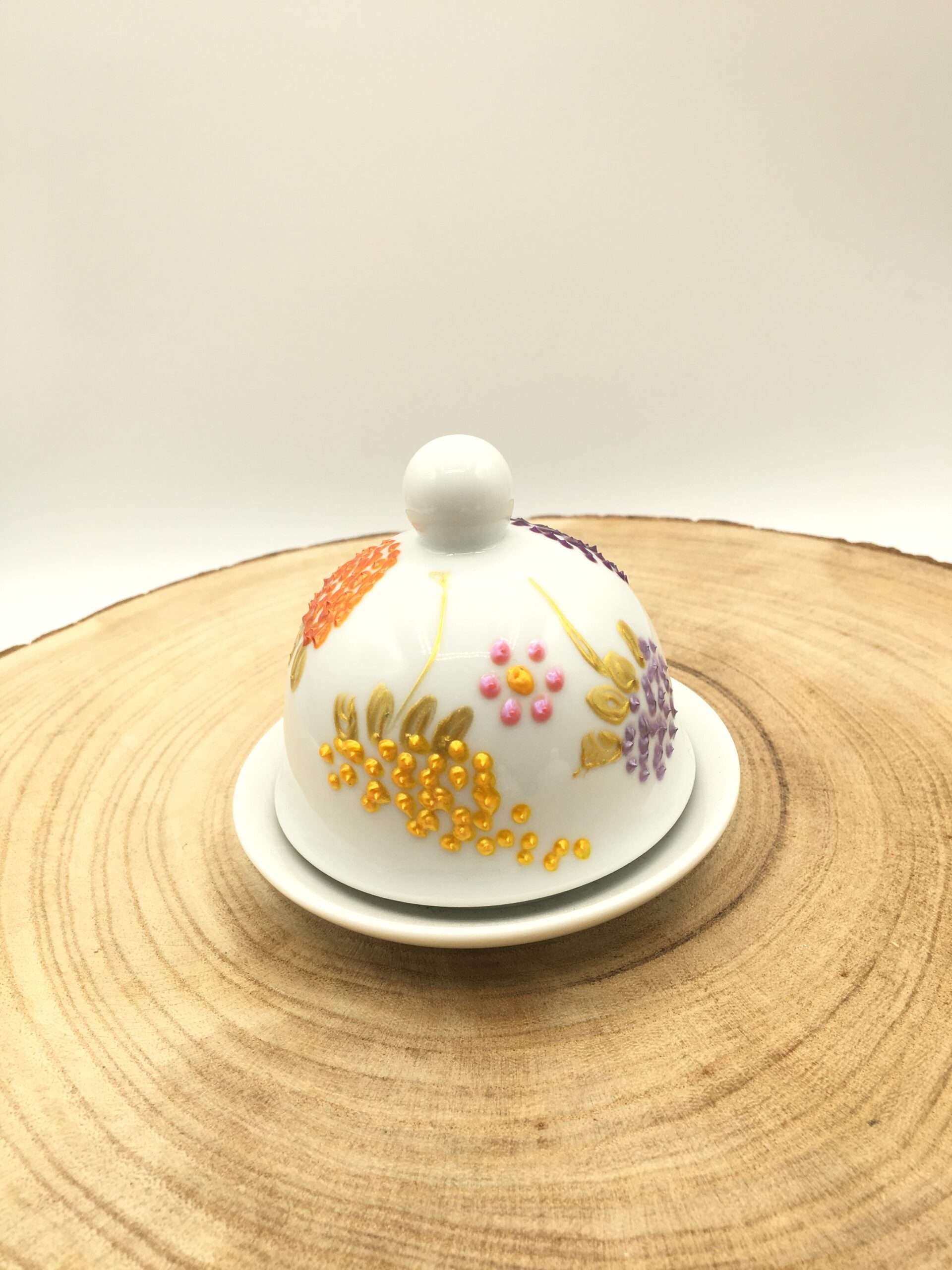 Porta Marmellata in Porcellana Dipinta – Articolo da Regalo, Home Design - immagine 5