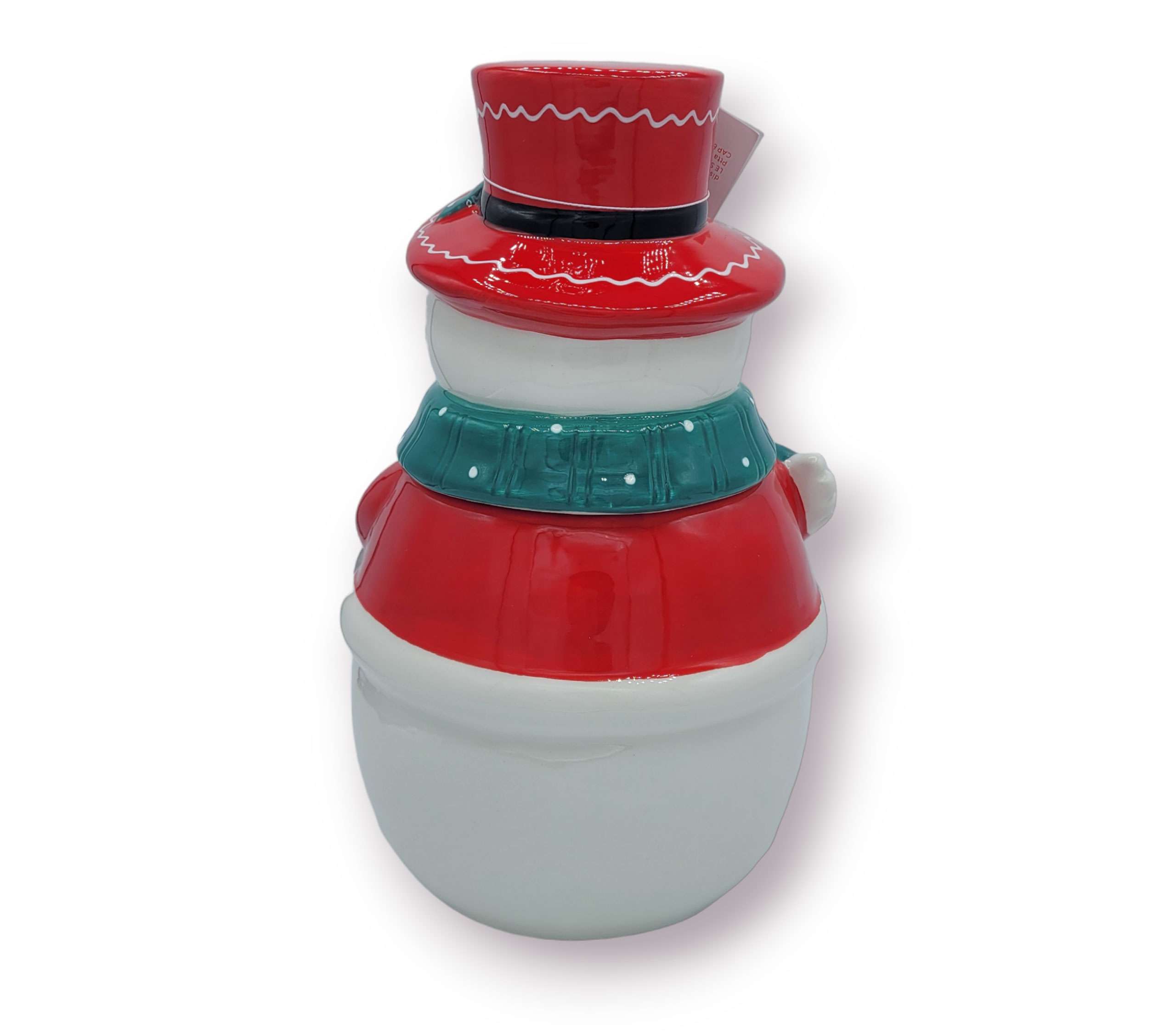 Scatola Pupazzo di Neve in Ceramica 16,5×26 – Collezione Natale Le Stelle - immagine 3