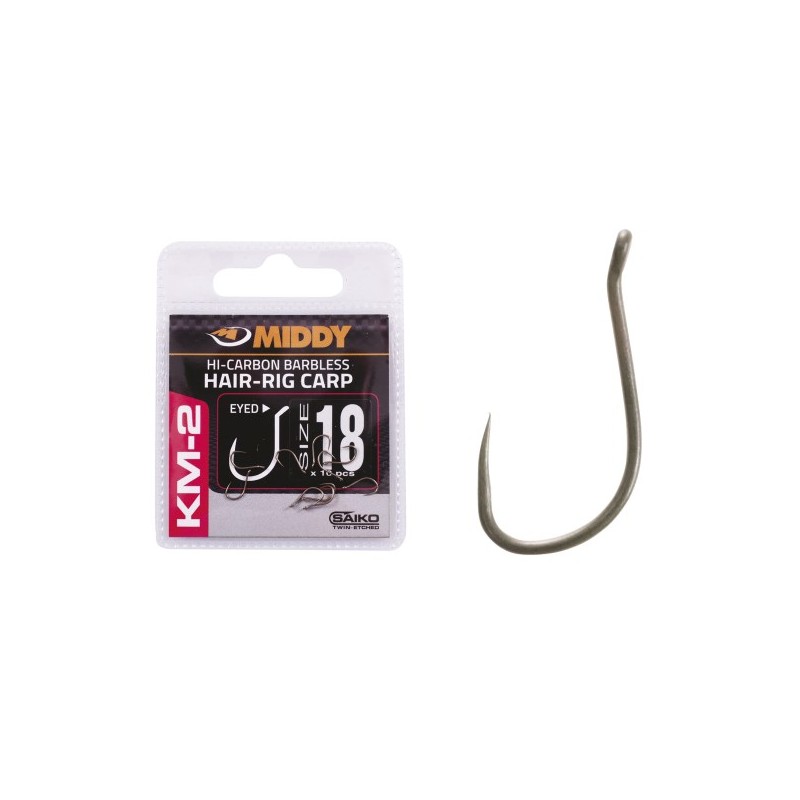 Middy km-2 hair rig heyed hooks senza ardiglione con anello BARBLESS - immagine 2